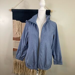 The North Face Blue Convertible Hood Lightweight Windbreaker Jacket Women's M